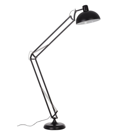 Lampada da terra a stelo in stile retrò, h 230 cm con paralume Nero da interno