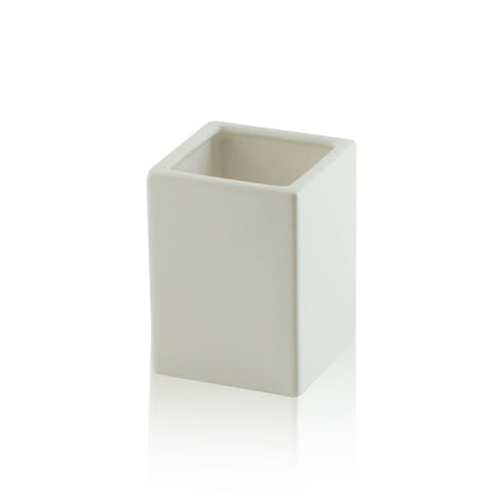 Bicchiere da appoggio quadrato in ceramica - accessori bagno