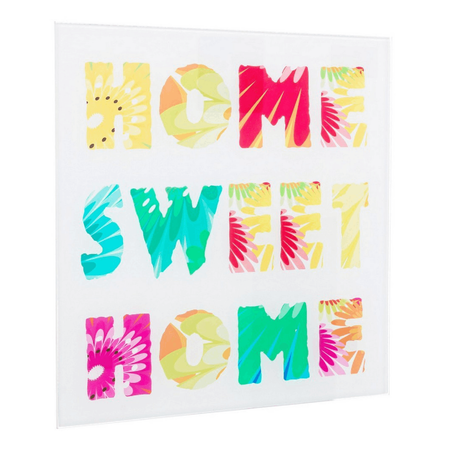 Quadro home sweet home 30 x 30 in vetro