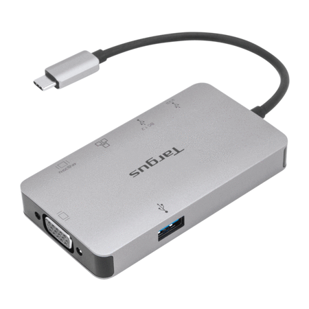 Targus DOCK419 Cablato USB 3.2 Gen 1 [3.1 Gen 1] Type-C Grigio (USB-C SINGLE VIDEO 4K HDMI/VGA - DOCK 100W POWER PASS THROUGH)