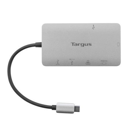 Targus DOCK419 Cablato USB 3.2 Gen 1 [3.1 Gen 1] Type-C Grigio (USB-C SINGLE VIDEO 4K HDMI/VGA - DOCK 100W POWER PASS THROUGH)