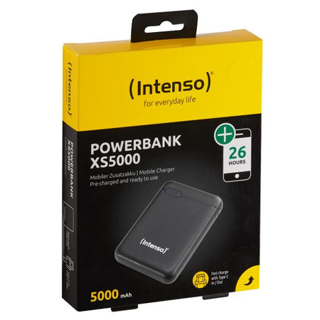 INTENSO POWER BANK 5000MAH USB A+TYPE C 5V-2.1A MICRO USB+TYPE C 5V-2.1A BLACK