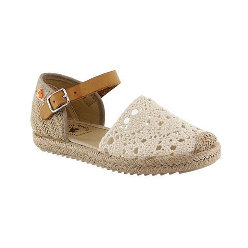Espadrillas bambina macramè dal 28 al 35 colore beige Vul-ladì