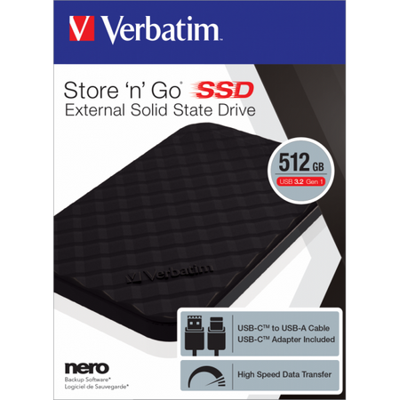 Store n Go 512GB Portable SSD USB 3.2