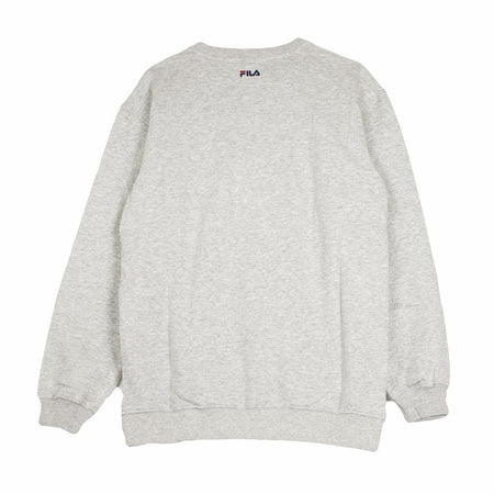FILA Felpa Girocollo Uomo Classic Logo Sweat Light Grey Melange da uomo