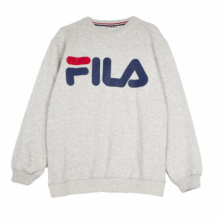 FILA Felpa Girocollo Uomo Classic Logo Sweat Light Grey Melange da uomo