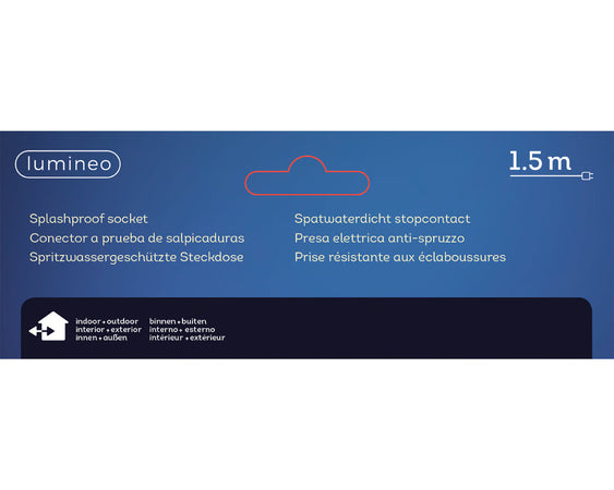 Ciabatta nera con prese ad alto voltaggio classe IP-44