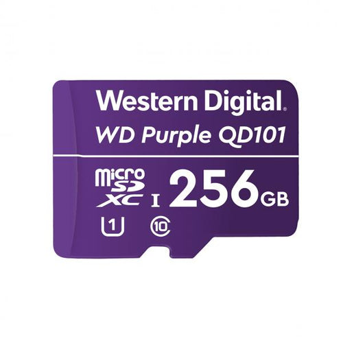 La scheda microSD WD Purple SC QD101 di Western Digital da 256GB è stata progettata appositamente per il mercato delle telecamere di sicurezza mainstream.