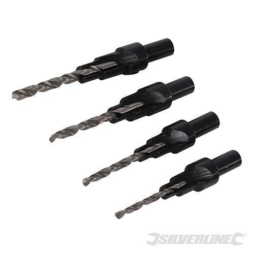 Set di bussole portapunte e svasatori con punta di sostituzione Silverline 4pz Silverline
