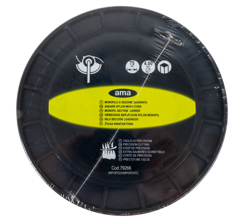 Filo per decespugliatore da 75m sezione quadrata Ø 4mm