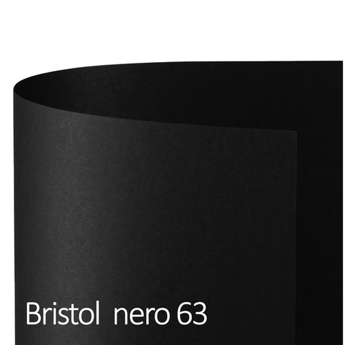 Conf.25 Cartoncino Bristol Color 200Gr 50X70Cm Nero 63 Favini