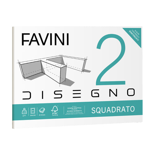 Album Favini 2 24X33Cm 110Gr 20Fg Liscio Squadrato