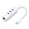 Tplink Adattatore 2in1 Da Usb 3.0 A Lan Gigabit+hub Usb 3porte Ue330
