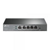 TP-Link TL-R470T+ router cablato Fast Ethernet Nero (5-port Multi-Wan Router - Small Office and Net Cafe - Configurable Ports up to 4 Wan ports, Load Balance, Advanced firewall - Warranty: 36M)