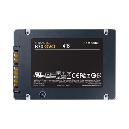 Hard disk SSD Samsung SSD QVO 870 - 2.5" - 4 Tb (4000 Gb) - SATA3 Stato Solido - Lettura 560MB/S, Scrittura 530MB/S