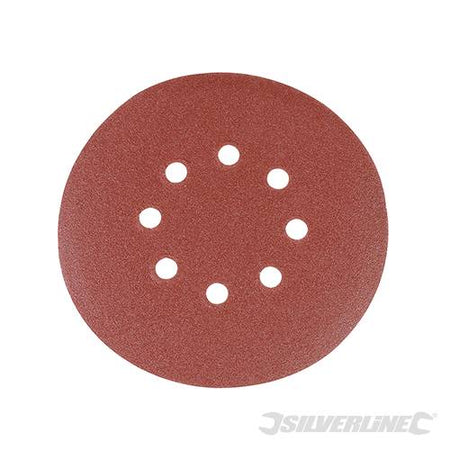 Dischi perforati con fissaggio a strappo da usare con levigatrici rotoorbitali silverline 10 pz Silverline