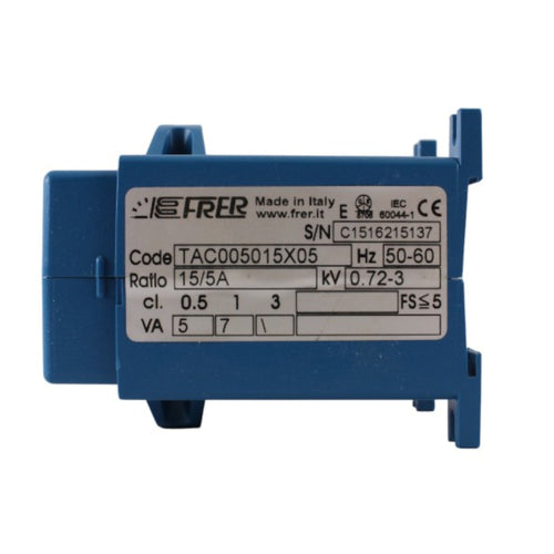 Trasformatore amperometrico 15/5A 0,5 cl attacco barra primario avvolto FRER