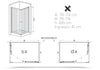 Box doccia angolare Aurora in cristallo 6 mm con profili in PVC apertura centrale riducibile Made in Italy
