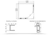 Box doccia angolare Aurora in cristallo 6 mm con profili in PVC apertura centrale riducibile Made in Italy