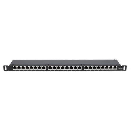 Pannello Patch 24 Posti 19'' 0.5U Cat6a Schermato Nero