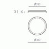 Plafoniera led Gea Luce KRIZIA PP O 30W 3000K alluminio oro lampada soffitto