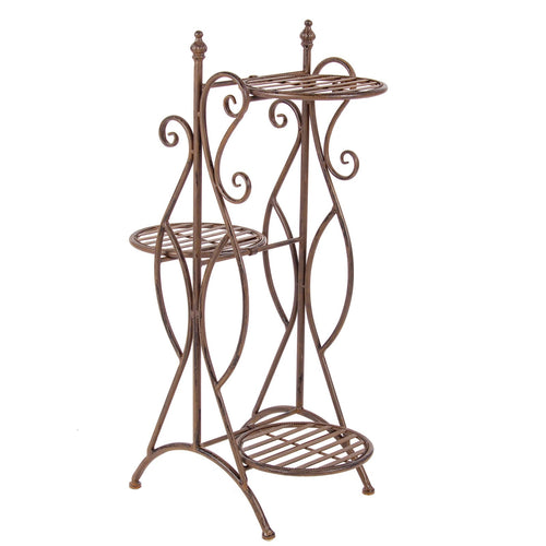 Fioriera porta vaso in metallo da interno ed esterno arredamento shabby h 78 cm