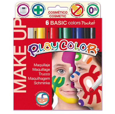 Make Up Tempera Solida Playcolor Astuccio Con 6 Colori Brillanti