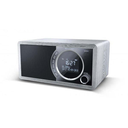 SHARP DR-450(GR) - RADIO DIGITALE - DAB/DAB+ - LCD MONOCROMATICO - 6W - BLUETOOTH - CHASSIS IN LEGNO - GRIGIO