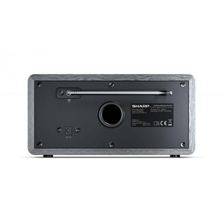 SHARP DR-450(GR) - RADIO DIGITALE - DAB/DAB+ - LCD MONOCROMATICO - 6W - BLUETOOTH - CHASSIS IN LEGNO - GRIGIO
