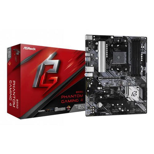 Asrock Mb Am4 B550 Phantom Gaming 4 4xddr4 6xsata Raid Usb 3.2 Hdmi