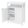 Mobile in Legno 60x30 H 80cm Bagno Camera Ingresso Salvaspazio 2 Ante 1 Vano Bianco