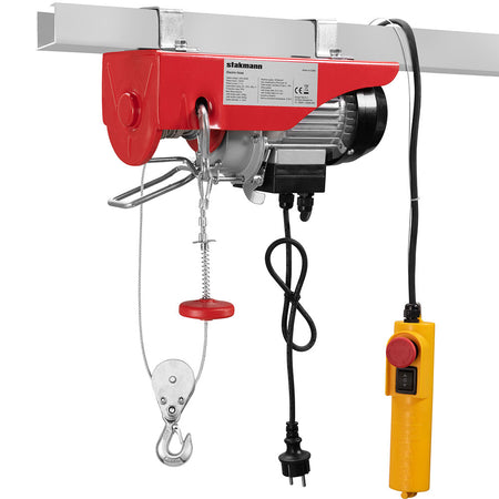 Paranco Elettrico Verricello Montacarichi 200/400kg Sollevatore 1000Watt con Accessori