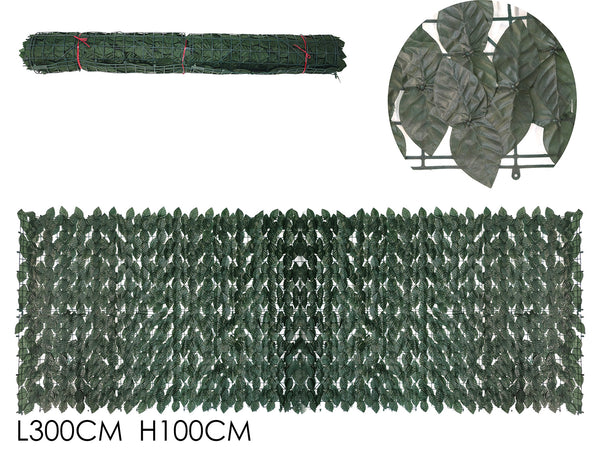 Siepe Artificiale 100x300cm con Foglie