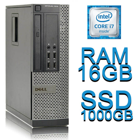 PC CORE I7 RIGENERATO DELL 7010 RAM 16GB SSD 1TB GT710 M&T LOGITECH wi-fi WINDOWS 10 PRO + OFFICE 2019