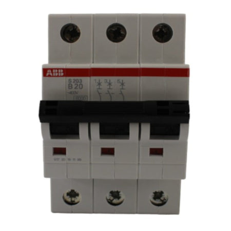 Interruttore magnetotermico 3poli 3moduli 20A ABB