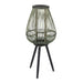 Lanterna con tre piedi da esterno in bamboo decorazione per giardino h 61.5 cm