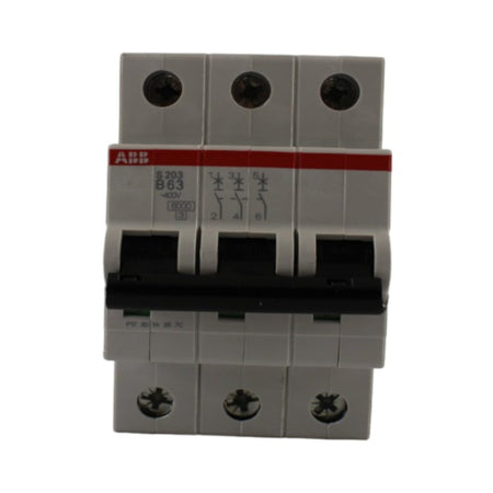Interruttore magnetotermico 3poli 3moduli 63A ABB