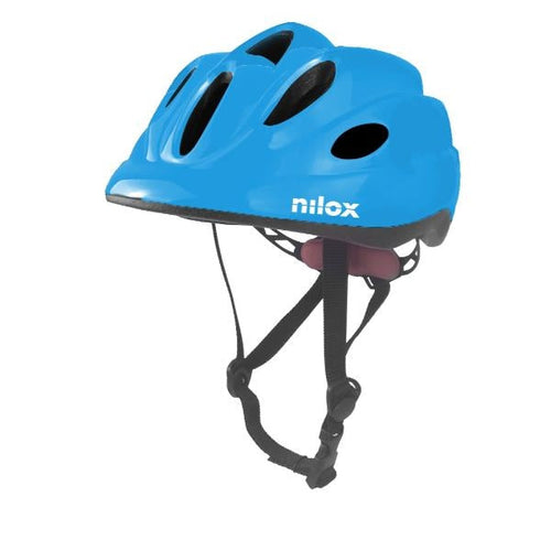 NILOX CASCO BAMBINO BLUE CON LUCE LED INTEGRATA PER MONOPATTINO E BICI (NXHELMETKIDBLUE)