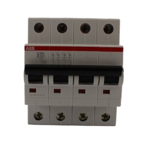 Interruttore magnetotermico 4poli 4moduli 32A CURVA B 6kA ABB