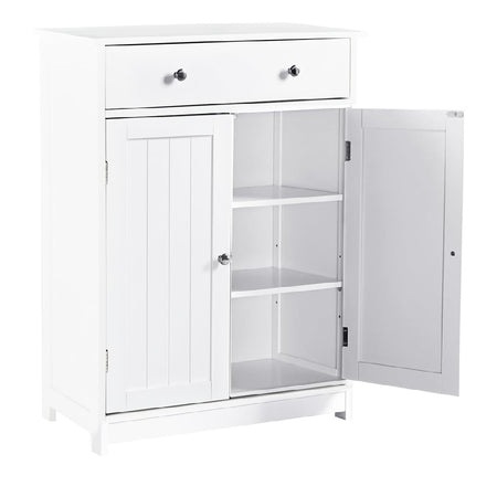Mobile in Legno 60x30 H 80cm Bagno Camera Ingresso Salvaspazio 2 Ante 1 Cassetto