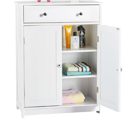 Mobile in Legno 60x30 H 80cm Bagno Camera Ingresso Salvaspazio 2 Ante 1 Cassetto