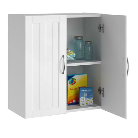 Pensile Armadietto 59.5x31 H 59.5cm in Legno mdf Bianco Bagno Cucina Ufficio