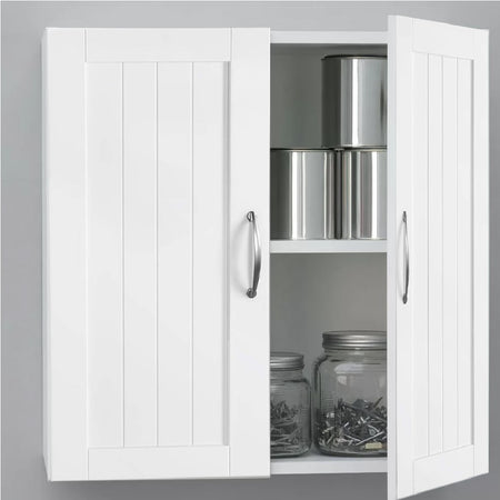 Pensile Armadietto 59.5x31 H 59.5cm in Legno mdf Bianco Bagno Cucina Ufficio