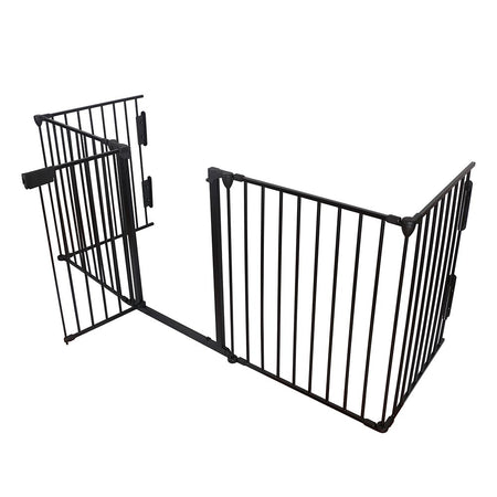 Recinto Cancello Protezione per Cani e Cuccioli 3mt Metallo 5 Moduli da 60x75 cm