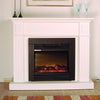 Camino Elettrico con Mobile in Legno 1800W Effetto Fuoco 2Livelli 110x96x36cm