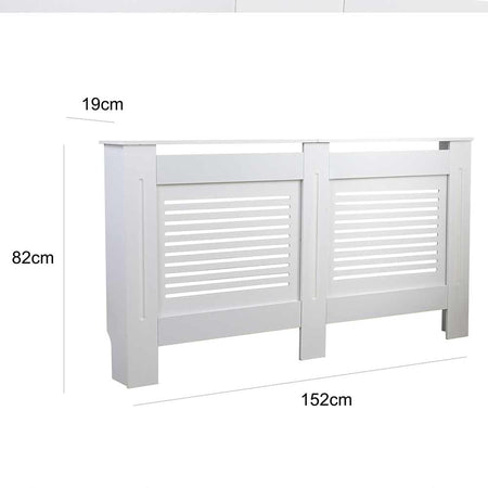 Rivestimento Copritermosifone Legno MDF Bianco 152x19 H82cm Copri Calorifero