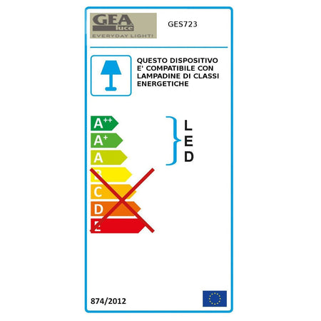 Applique esterno Gea Led STELE UP GES723 E27 LED IP44 alluminio grigio lampada parete moderna