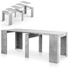 Tavolo Consolle da Pranzo Allungabile 50-300cm Salvaspazio Regolabile Legno Cemento