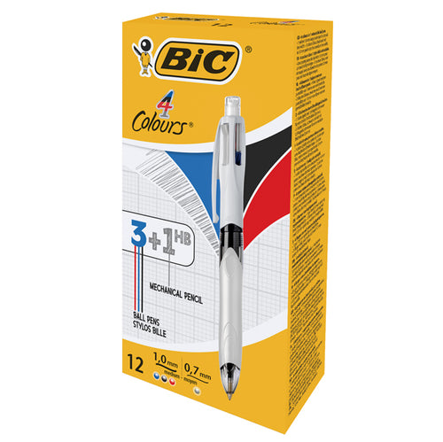 Scatola 12 Penna Sfera Scatto 3Colors+1 Multifunzione Bic