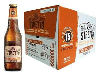24x33cl Bottiglie Birra Dello Stretto non Filtrata Puro Malto
